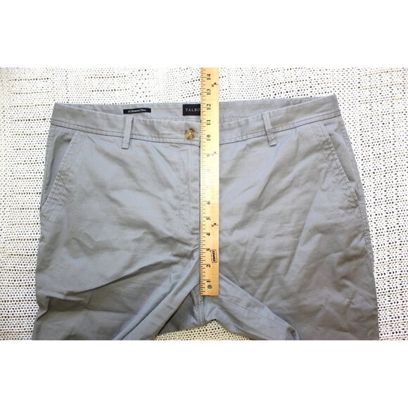 Talbots Relaxed Chino Women Grey ankle trouser Size 14 Cotton Career Office Pant - Picture 3 of 10